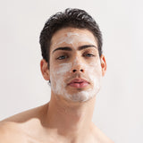 young man using About time we met's cream cleanser