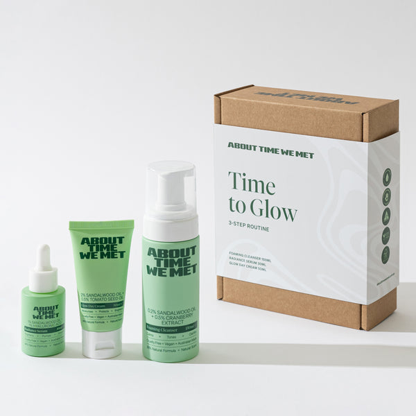 Time to glow radiance skincare bundle gift package for sale