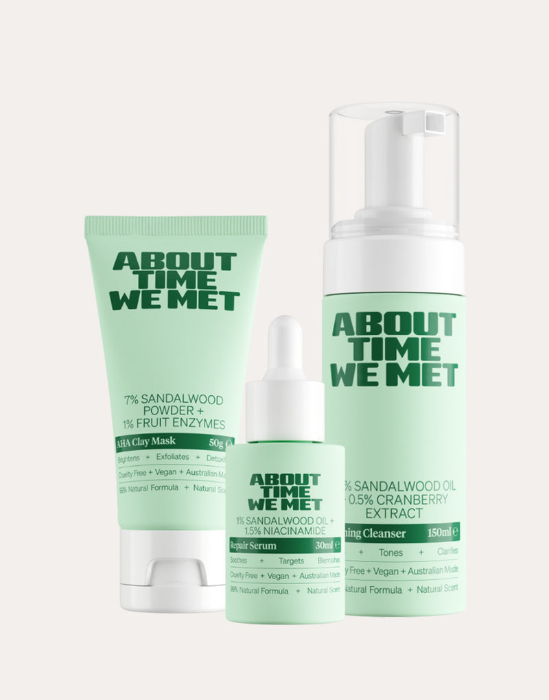 About time we met's three product by bye blemishes bundle